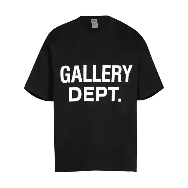 Gallery Dept Black White Oversized Fit Bold Typographic Print T-Shirt 7