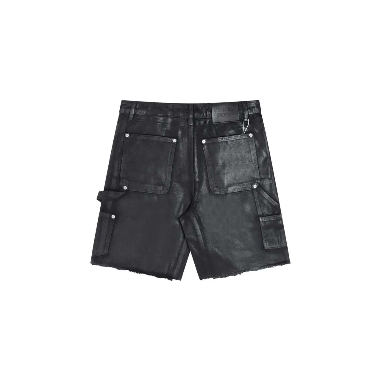 Gallery Dept Deconstructed Cargo Pocket Black Denim Shorts 3