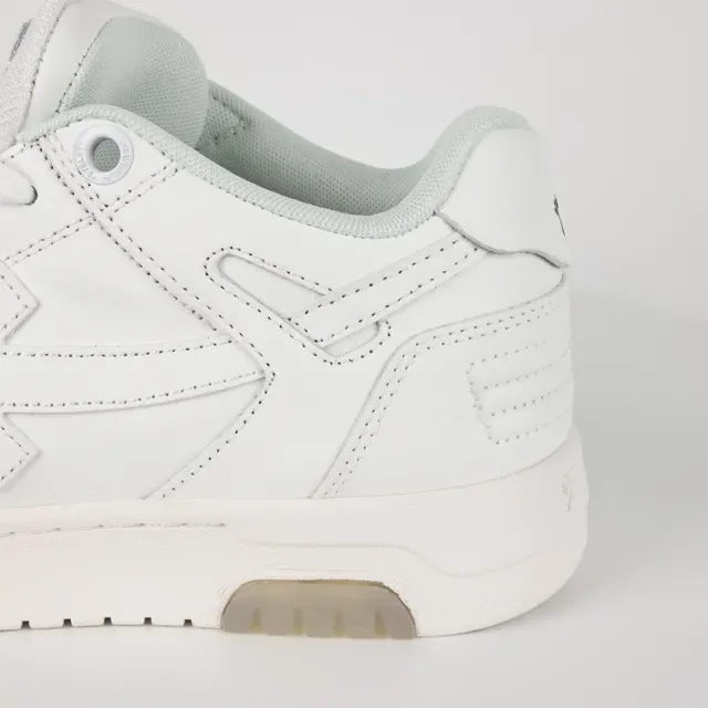 All-White Leather Low-Top Lifestyle Sneakers 4