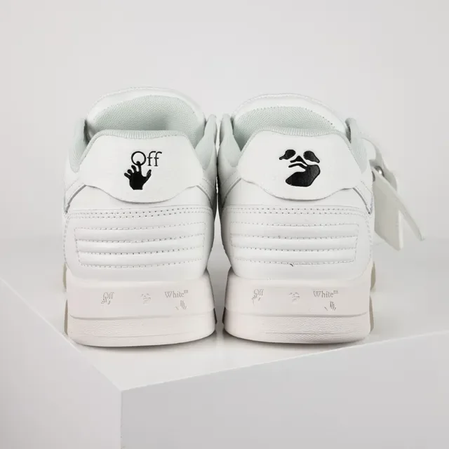 All-White Leather Low-Top Lifestyle Sneakers 8