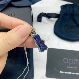APM Monaco Ours Pave-Crystal pendentif collier