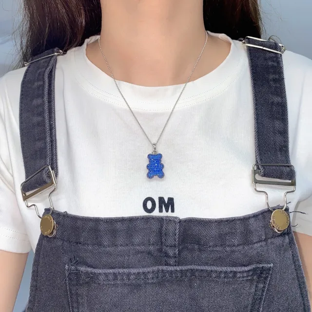 APM Monaco Bear Pave-Crystal Pendant Necklace 3