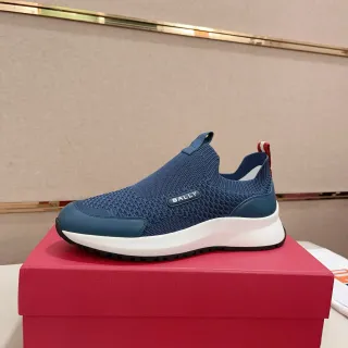 BALLY Knit Slip-On Navy Lifestyle Sneakers