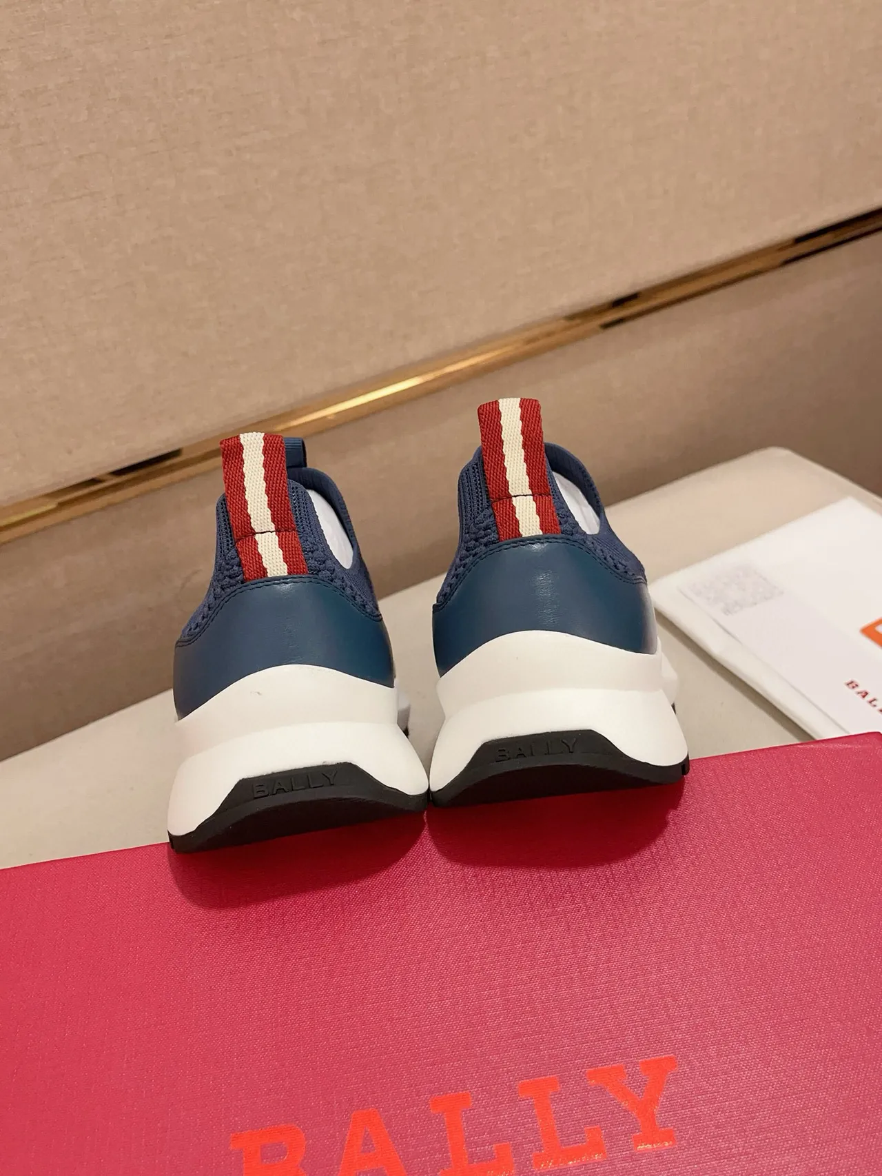 BALLY Knit Slip-On Navy Lifestyle Sneakers 3