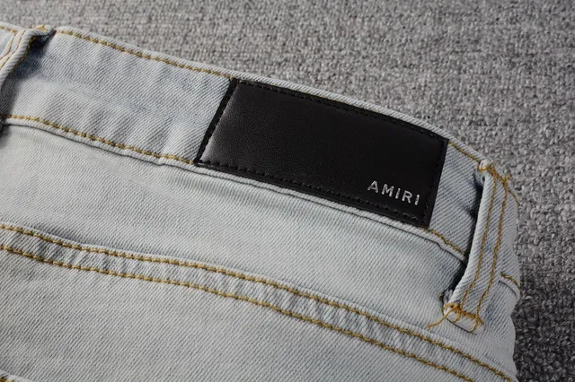 Beige Multicolor Light-Wash Distressed Slim-Fit Jeans 9