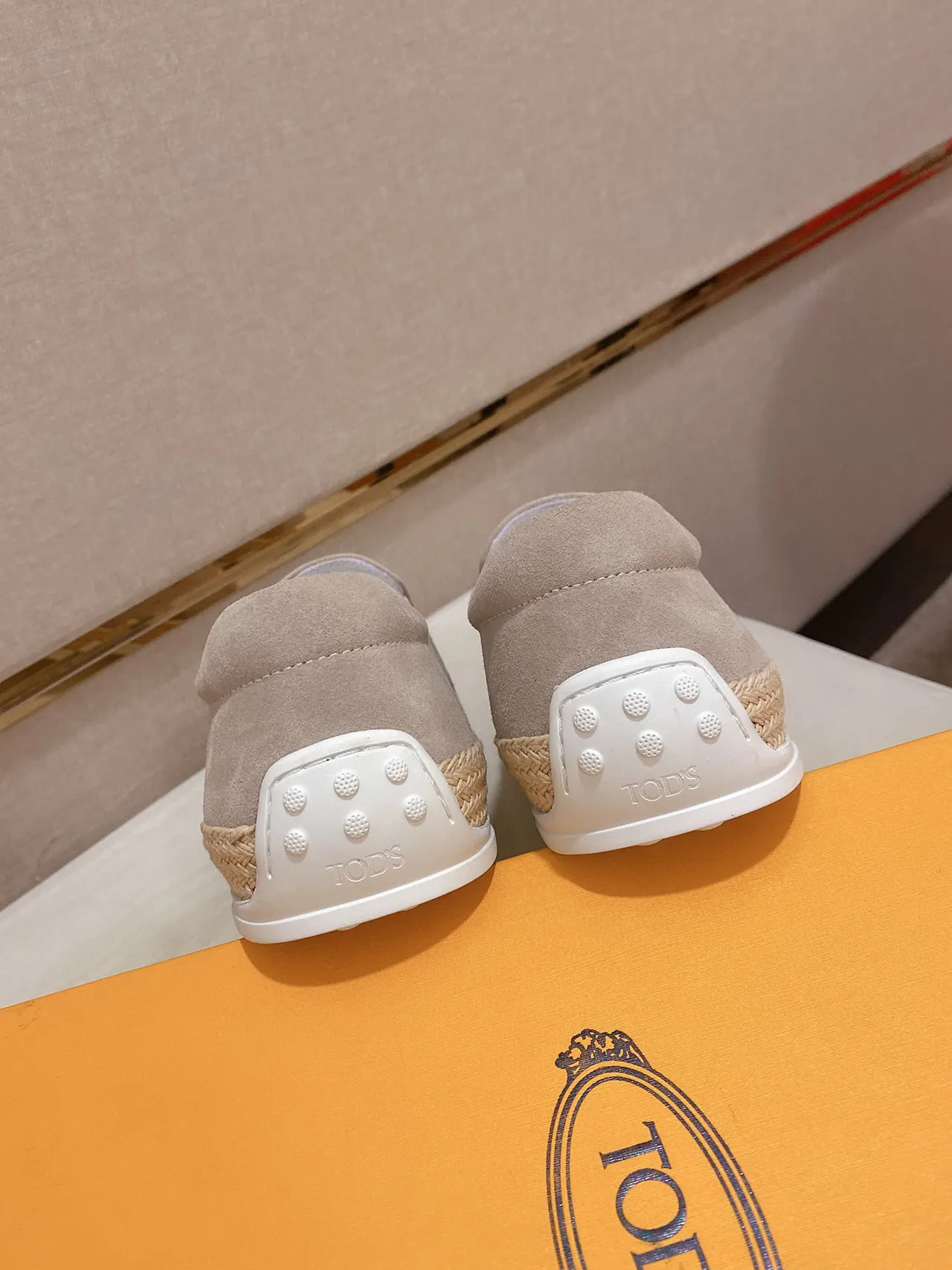 Beige White Suede Upper Espadrille Jute Trim Boat Shoes 4