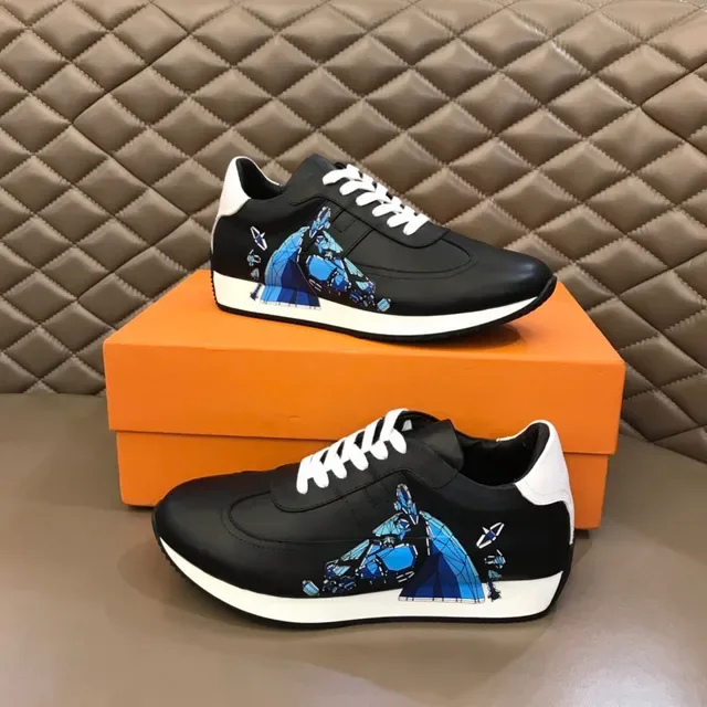 Black and Blue Graphic Print Low-Top Sneaker 2
