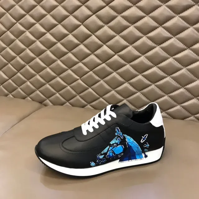 Black and Blue Graphic Print Low-Top Sneaker 6