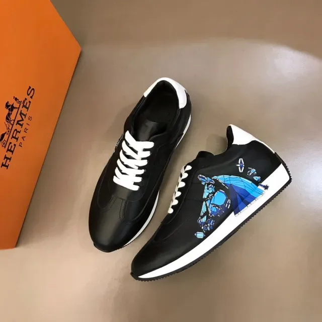 Black and Blue Graphic Print Low-Top Sneaker 8