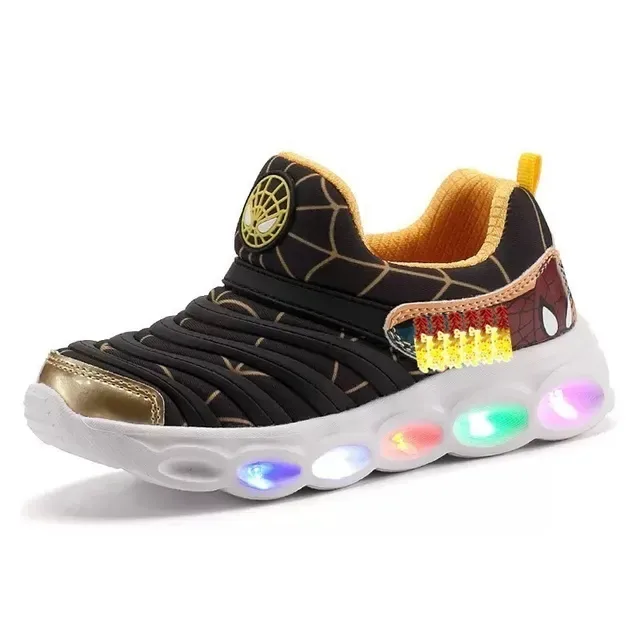 Black and Gold Character-Themed Slip-On Kids Sneaker 9