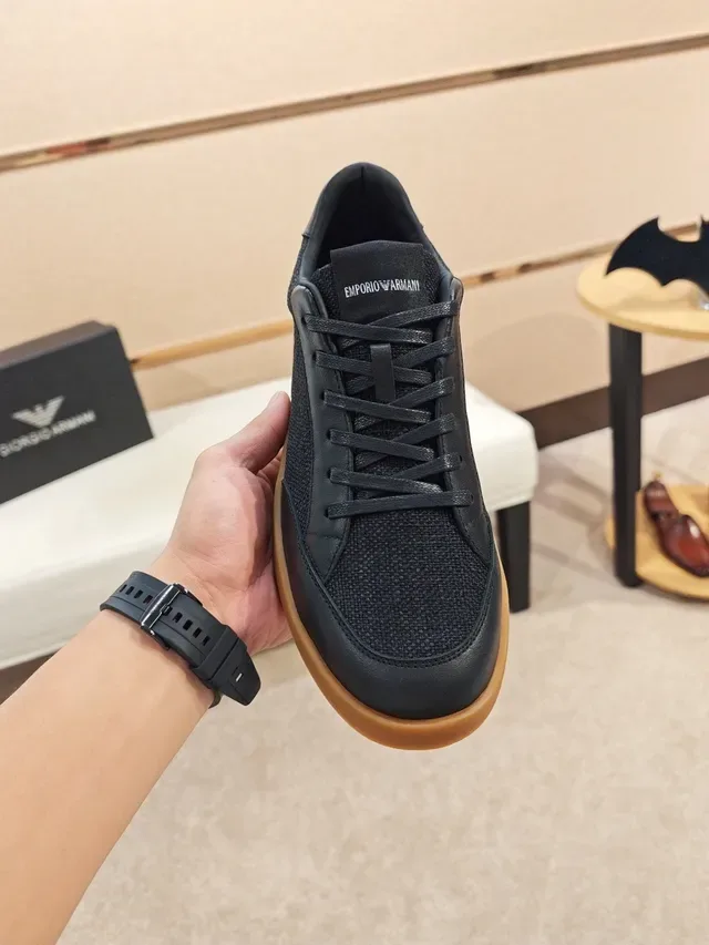 Black and Gum Rubber Sole Lifestyle Sneaker 6