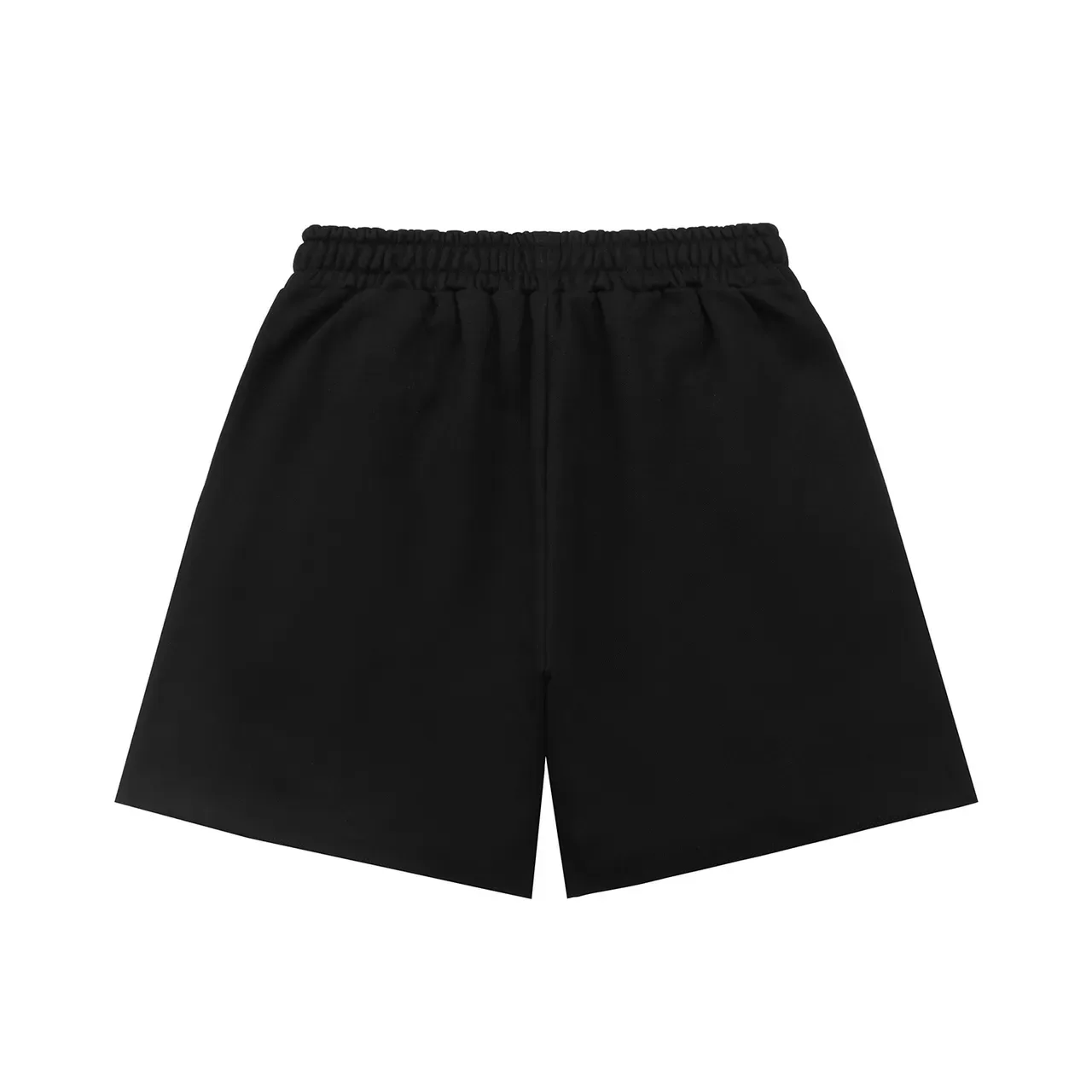 Black and Red Graphic Appliqué Elastic Waist Shorts 4
