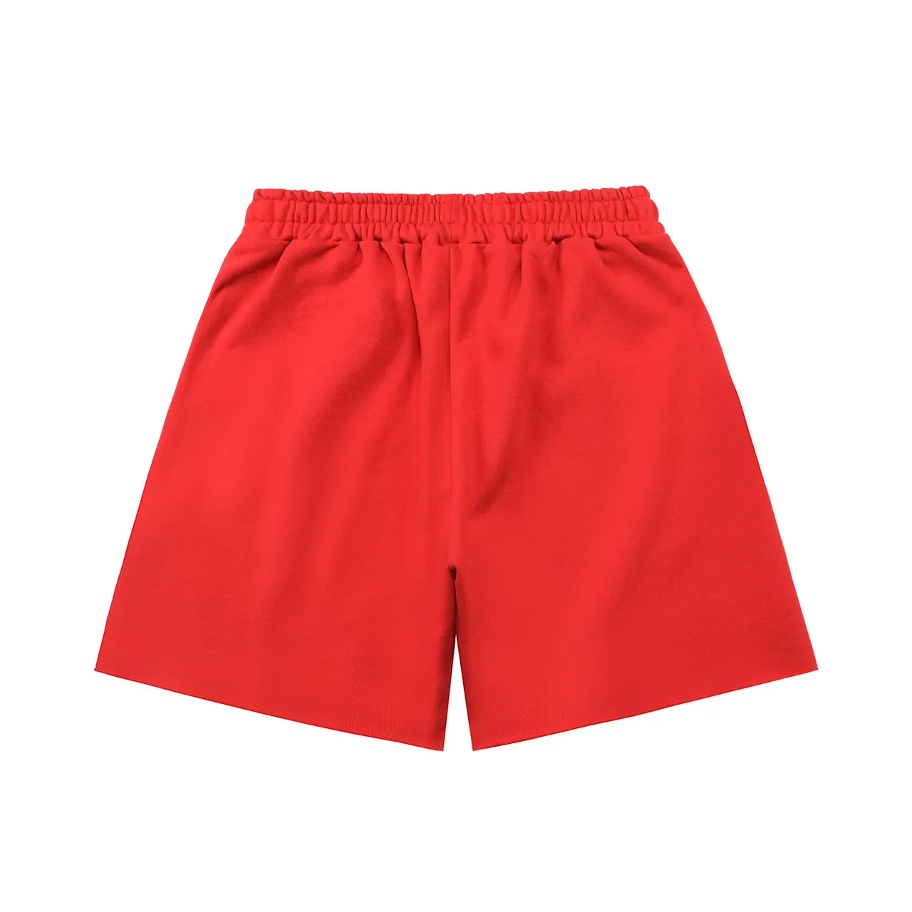 Black and Red Graphic Appliqué Elastic Waist Shorts 5