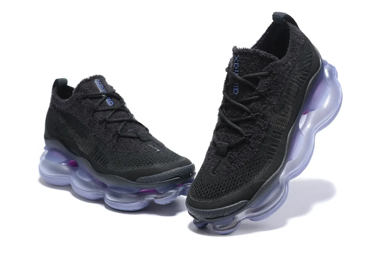 Black and Translucent Purple Gradient Knit Sneaker 3