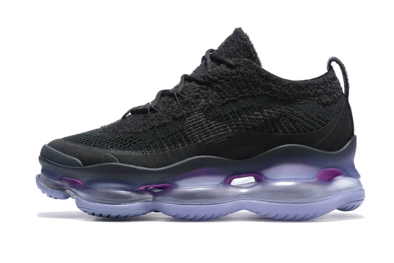 Black and Translucent Purple Gradient Knit Sneaker 4
