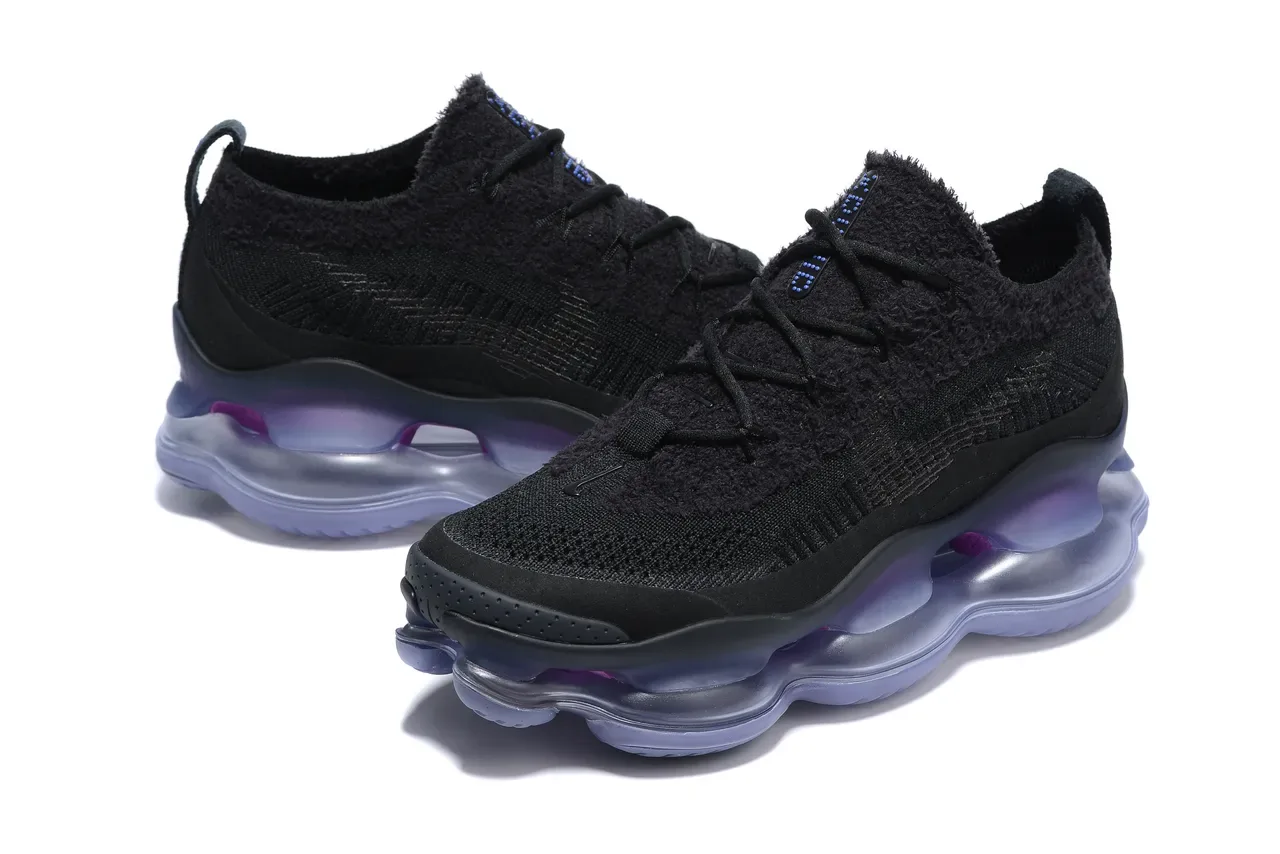 Black and Translucent Purple Gradient Knit Sneaker 5
