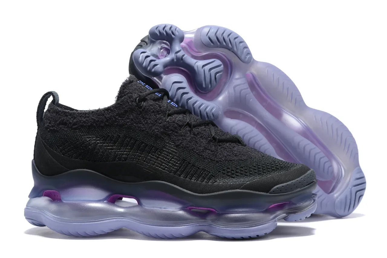 Black and Translucent Purple Gradient Knit Sneaker 6