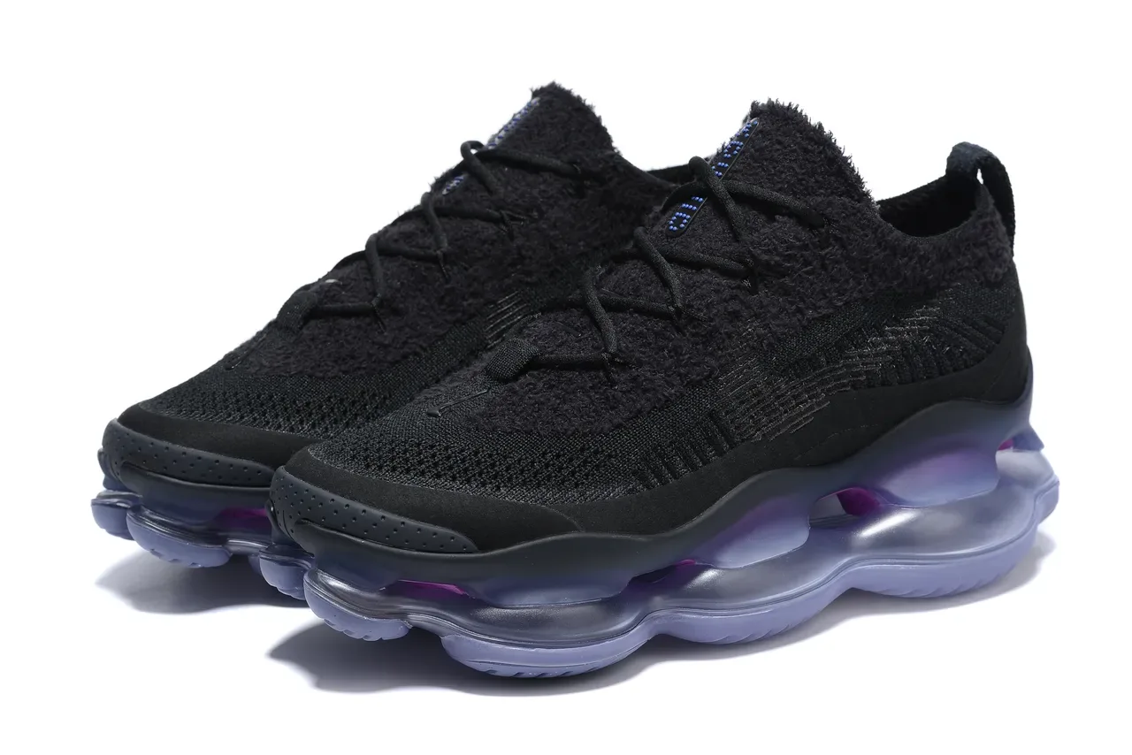 Black and Translucent Purple Gradient Knit Sneaker 7