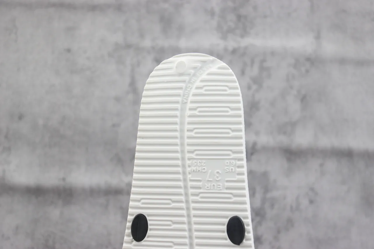 Black and White Molded Sole Slide Slipper 3