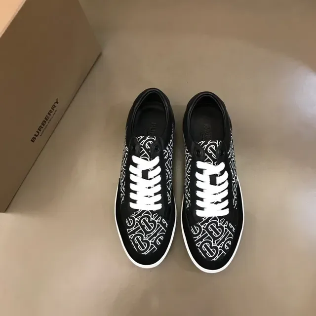 Black and White Monogram Print Low-Top Lifestyle Sneaker 9