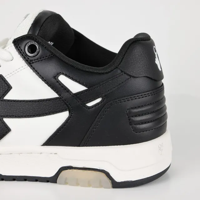 Black and White Two-Tone Leather Paneled Lifestyle Sneakers 4