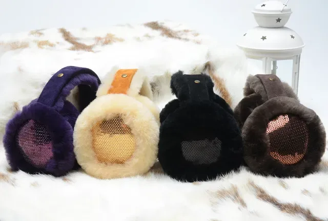Black Brown Fur-Lined Mesh Interior Beanie 4