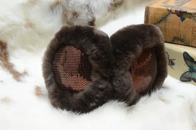 Black Brown Fur-Lined Mesh Interior Beanie 23