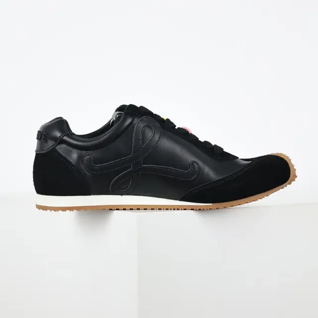 Black Brown Suede And Leather Upper Gum Rubber Toe Cap Sneakers 7