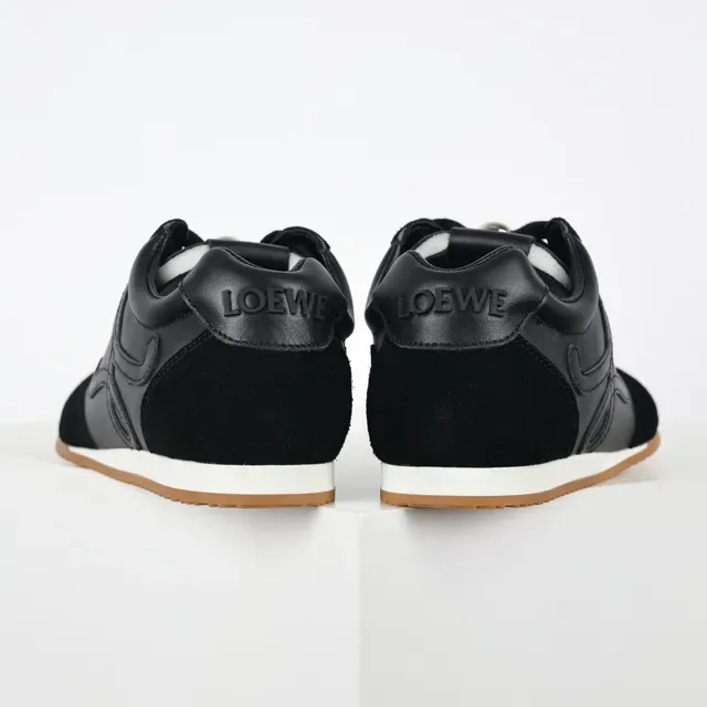 Black Brown Suede And Leather Upper Gum Rubber Toe Cap Sneakers 8