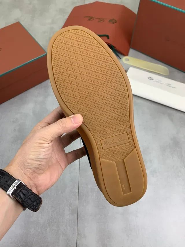 Black Brown Suede Upper Gum Rubber Sole Sneakers 2