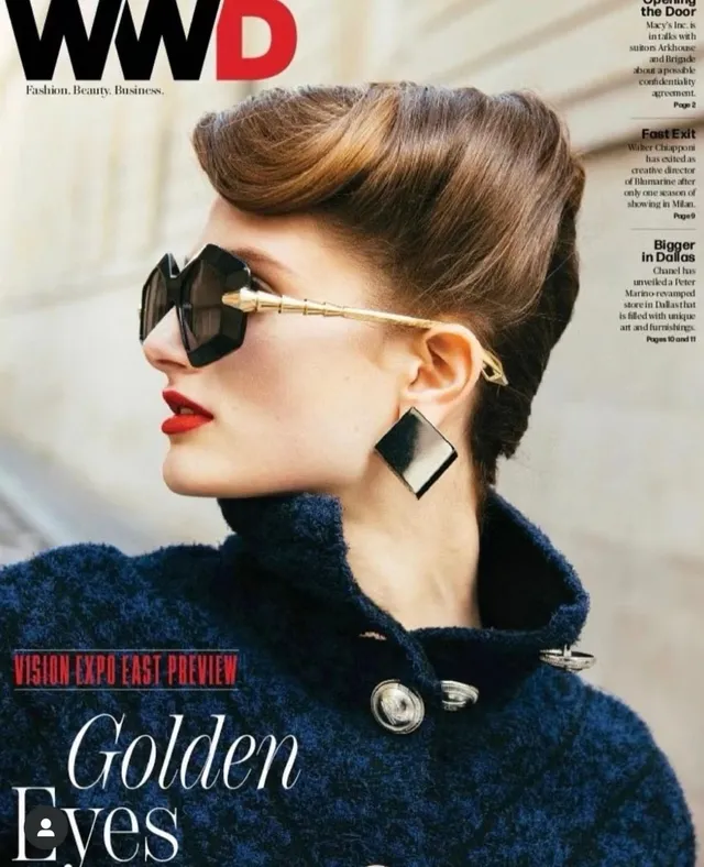 Black Gold Geometric Oversized Frame Spiked Temple Tips Sunglasses 6