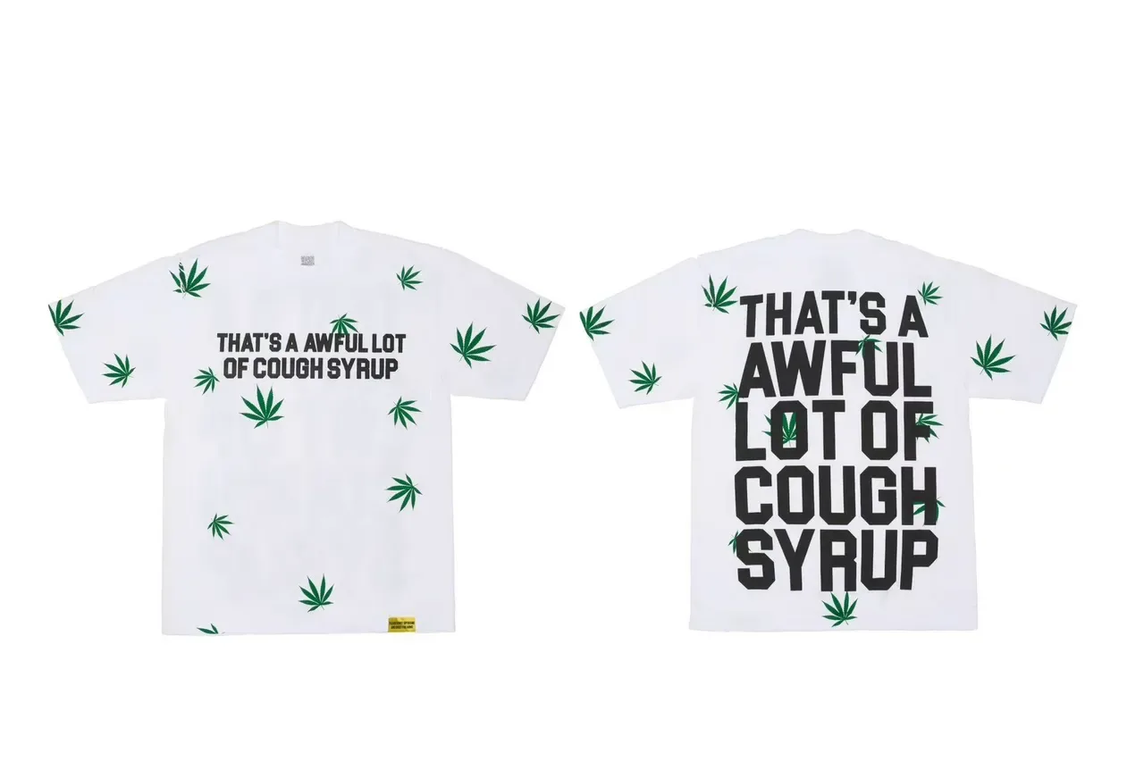 Black Green Oversized Fit All-Over Leaf Print T-Shirt 3