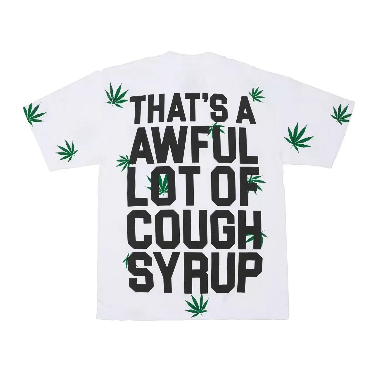 Black Green Oversized Fit All-Over Leaf Print T-Shirt 5