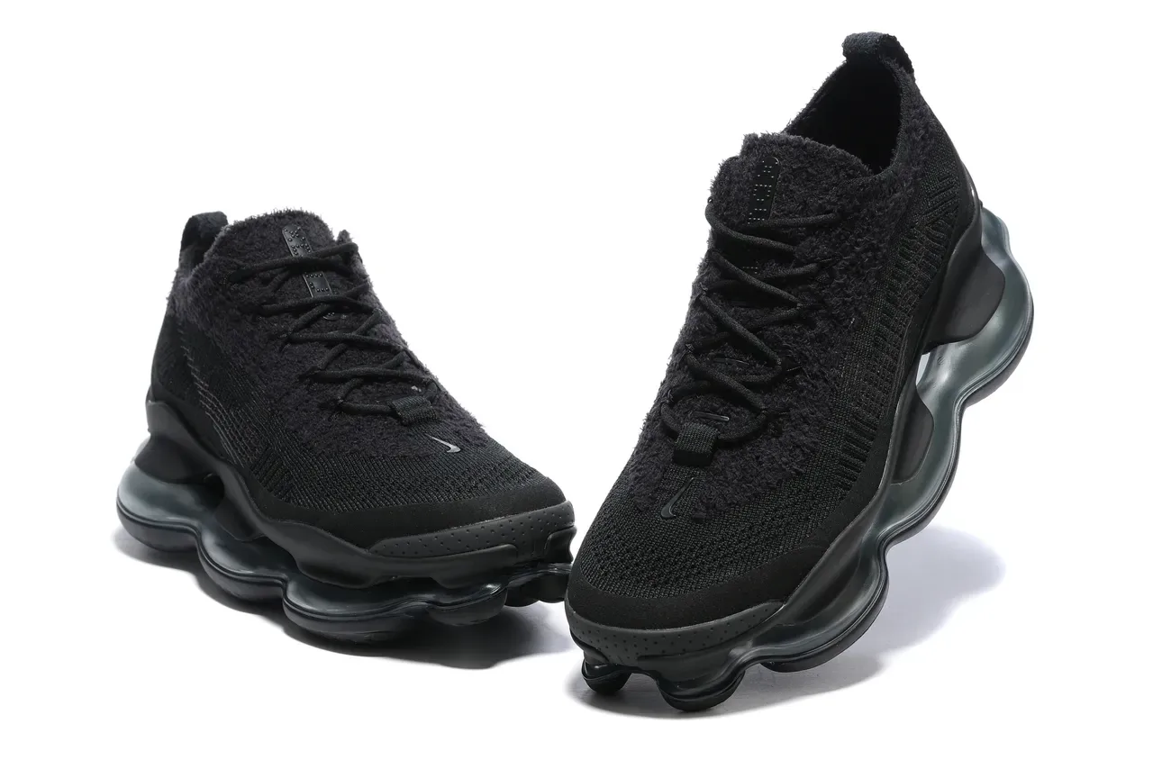 Black Knit Upper Sculpted Midsole Air Unit Lifestyle Sneaker 2