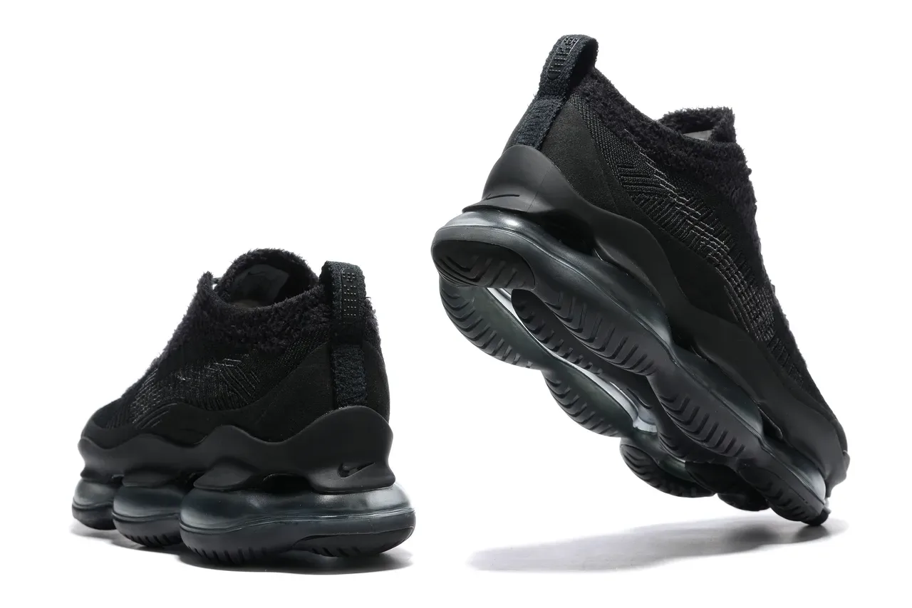 Black Knit Upper Sculpted Midsole Air Unit Lifestyle Sneaker 3