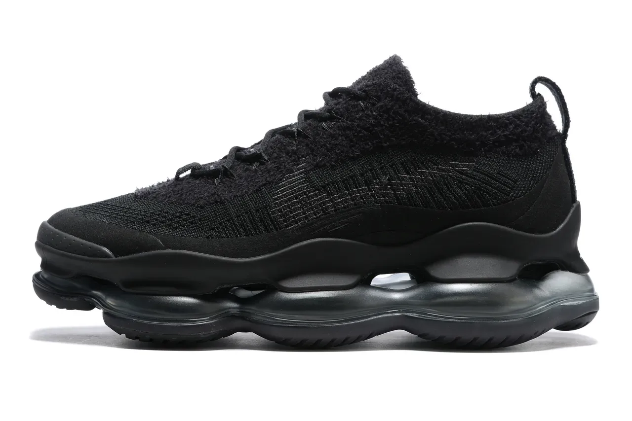 Black Knit Upper Sculpted Midsole Air Unit Lifestyle Sneaker 4