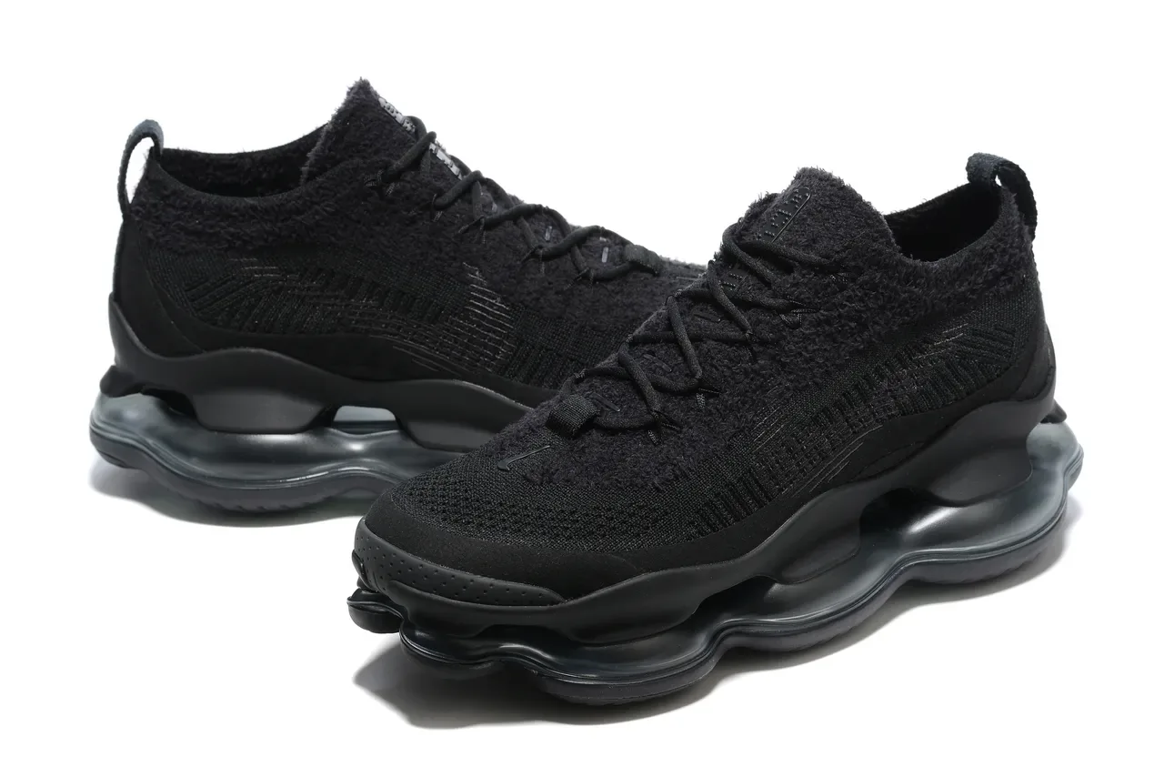 Black Knit Upper Sculpted Midsole Air Unit Lifestyle Sneaker 5