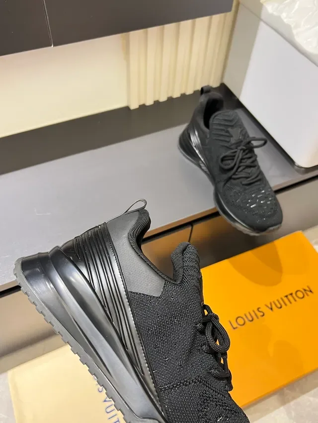 Black Knit Upper Sculpted Midsole Lifestyle Sneakers 3