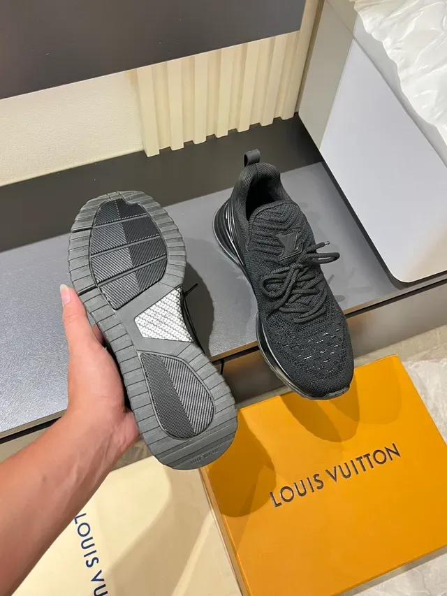 Black Knit Upper Sculpted Midsole Lifestyle Sneakers 4