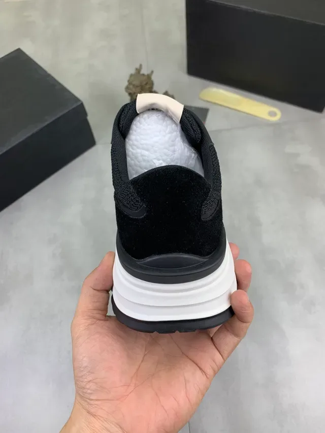 Black Mesh and Suede Lifestyle Sneaker 3