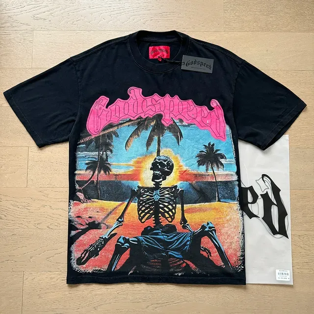 Black Multicolor Graphic-Print Oversized Fit T-Shirt 6