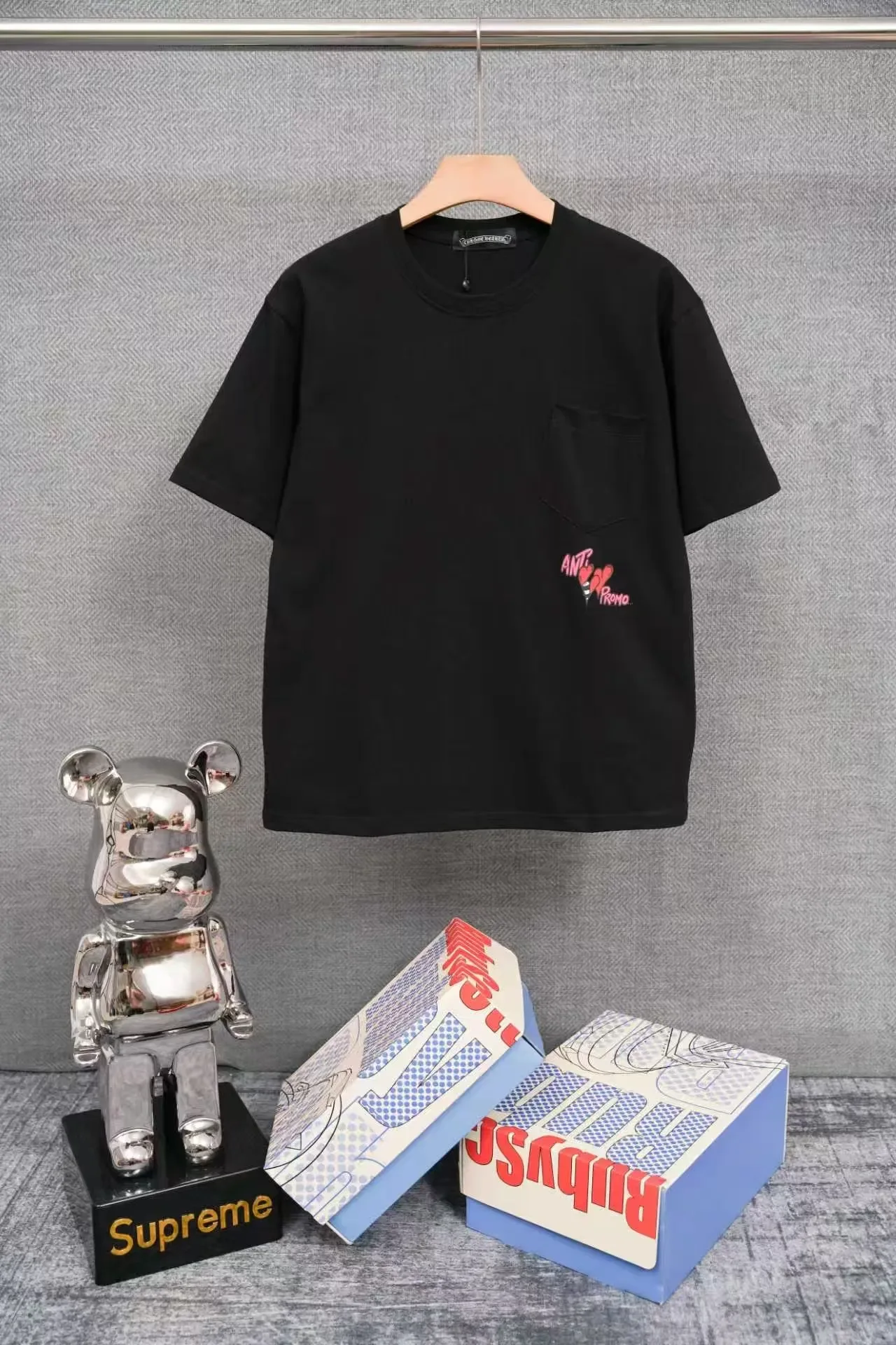 Black Oversized Graphic Print Cartoon Character T-Shirt 2