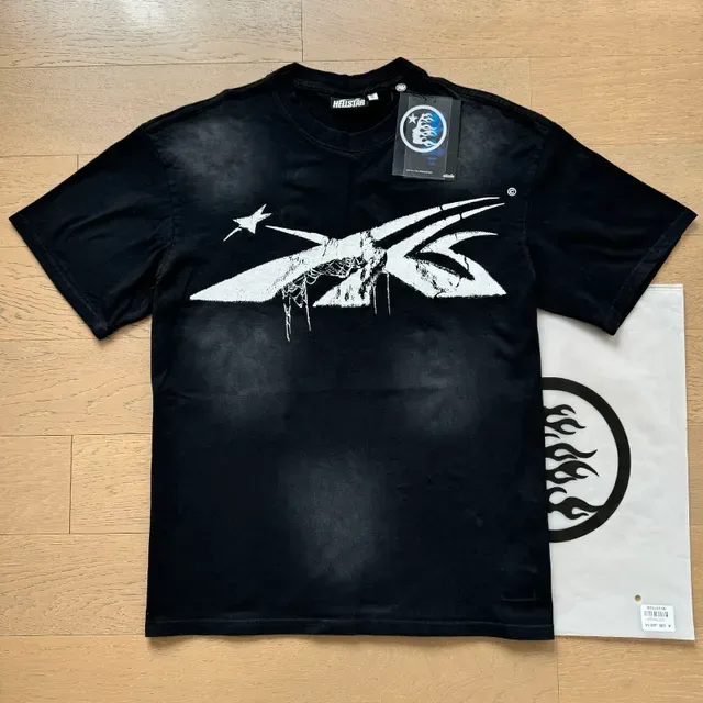 Black Oversized Graphic Print Dripping Paint Effect T-Shirt 9