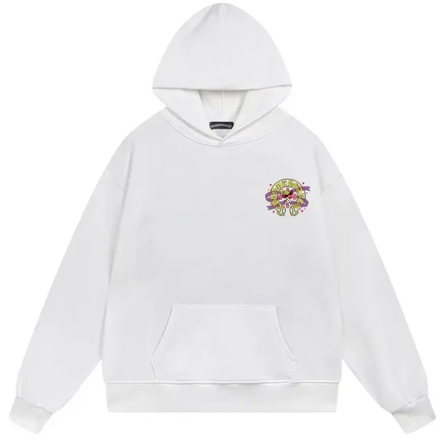 Black Oversized Graphic Print Pullover Hoodie 3