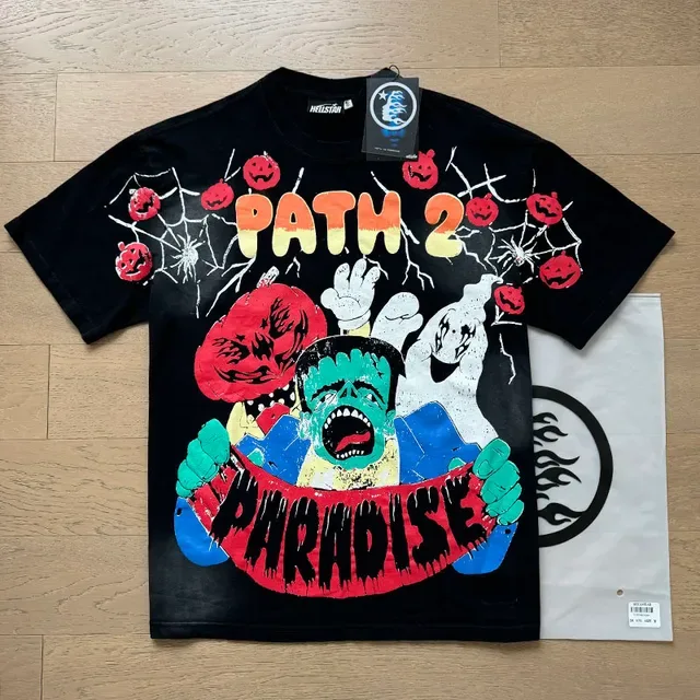Black Oversized Horror Graphic Print T-Shirt 8