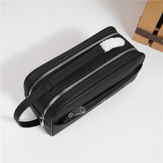 Black Pebbled Leather Top-Handle Boston Bag 4