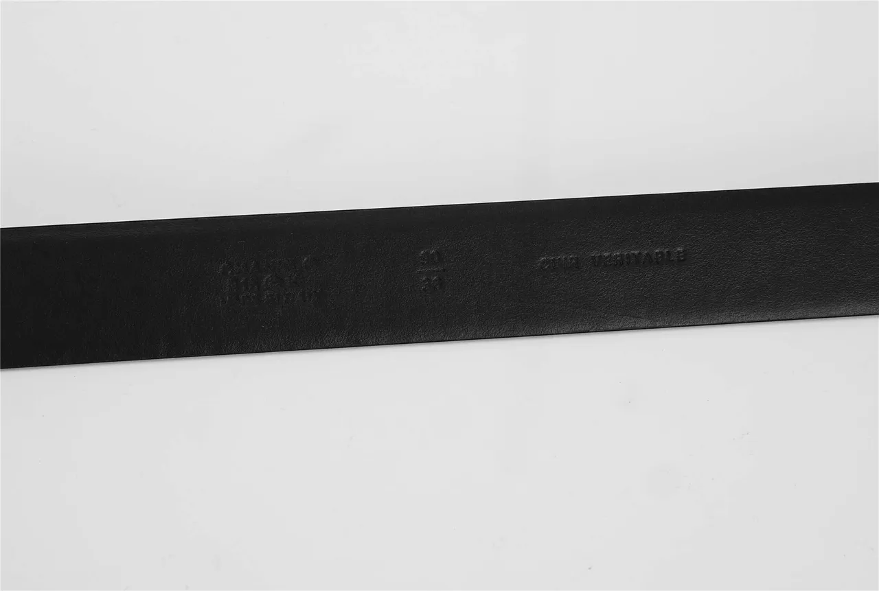Black Silver Strap Crystal-Embellished Buckle Leather Belt 6