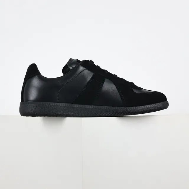 Black Suede and Leather Panel Lifestyle Sneakers 7