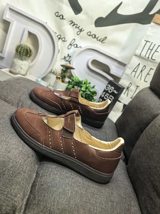 Black Tan-Lined Perforated T-Strap Mary Jane Shoes 17