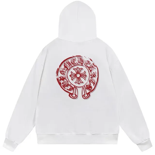 Black White Oversized Fit Back-Centered Graphic Print Hoodie 3